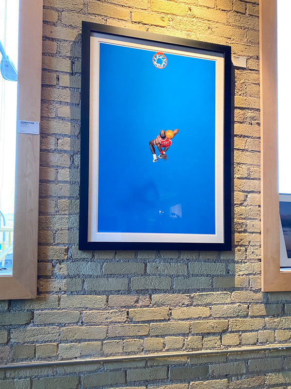 MICHAEL JORDAN FIGURINE FRAMED PHOTOGRAPHIC PRINT