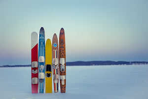 Water Skis in Winter at Dusk Print